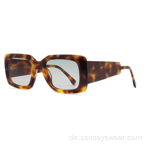 Vintage Custom Logo Frauen Trendy Rechteck quadratische Sonnenbrille